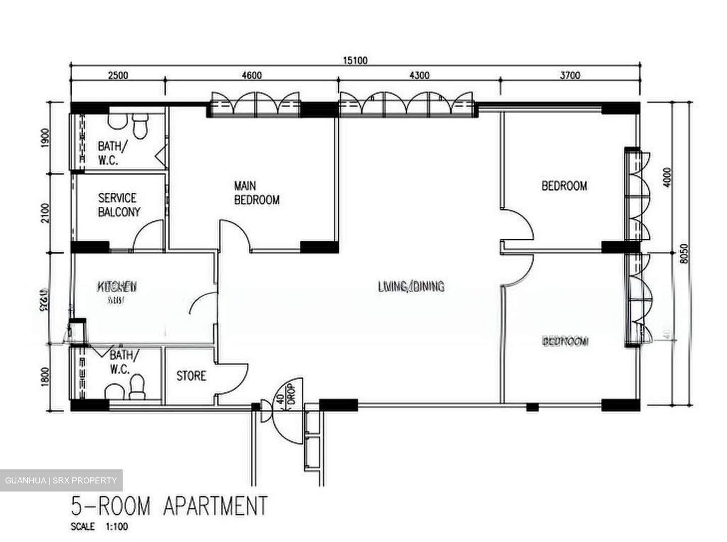 Blk 40 Cambridge Road (Kallang/Whampoa), HDB 5 Rooms #587730131